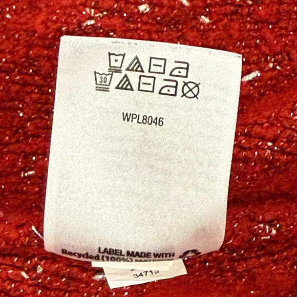 Alfani Rust Orange Metallic Open Front Cardigan Sweater w/ Pockets Womens Large - Picture 10 of 13